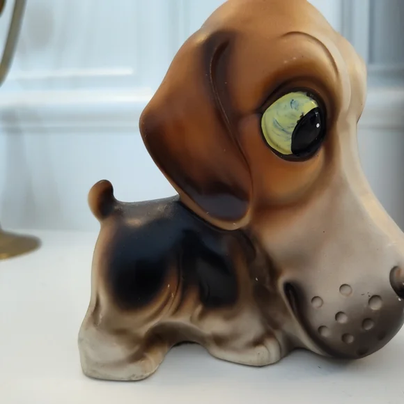 VINTAGE 1950's NORLEANS Japan Big Head Beagle Figurine ORIGINAL TAG - Picture 3 of 8